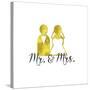 Wedding Couple Mr Mrs-Tina Lavoie-Stretched Canvas