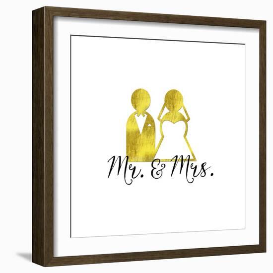 Wedding Couple Mr Mrs-Tina Lavoie-Framed Giclee Print