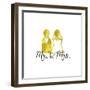 Wedding Couple Mr Mrs-Tina Lavoie-Framed Giclee Print