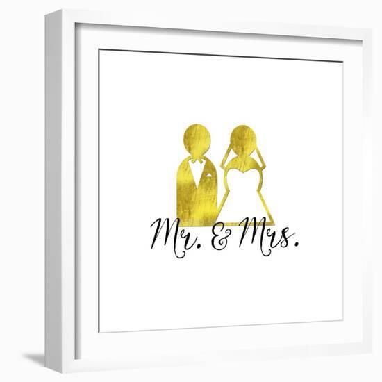 Wedding Couple Mr Mrs-Tina Lavoie-Framed Giclee Print