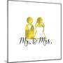 Wedding Couple Mr Mrs-Tina Lavoie-Mounted Giclee Print