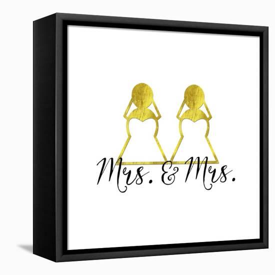 Wedding Couple - Mrs. Mrs.-Tina Lavoie-Framed Stretched Canvas
