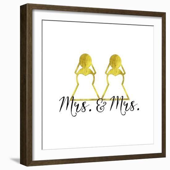 Wedding Couple - Mrs. Mrs.-Tina Lavoie-Framed Giclee Print