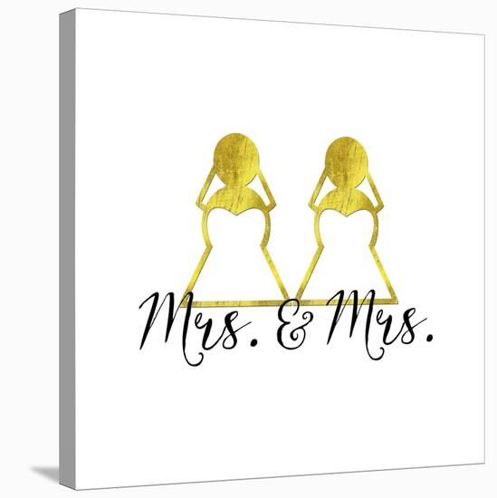 Wedding Couple - Mrs. Mrs.-Tina Lavoie-Stretched Canvas