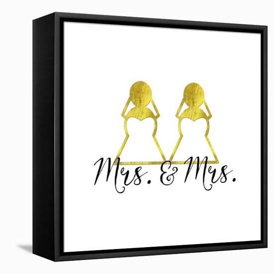 Wedding Couple - Mrs. Mrs.-Tina Lavoie-Framed Stretched Canvas