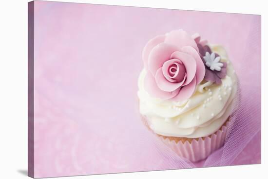 Wedding Cupcake-Ruth Black-Stretched Canvas