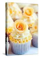 Wedding Cupcakes-Ruth Black-Stretched Canvas