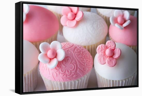 Wedding Cupcakes-Ruth Black-Framed Stretched Canvas