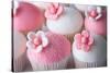 Wedding Cupcakes-Ruth Black-Stretched Canvas
