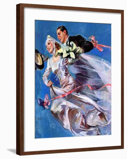 "Wedding Day,"June 24, 1939-John LaGatta-Framed Giclee Print