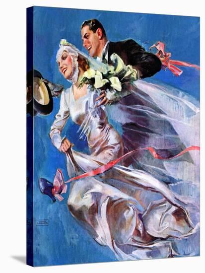 "Wedding Day,"June 24, 1939-John LaGatta-Stretched Canvas