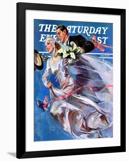 "Wedding Day," Saturday Evening Post Cover, June 24, 1939-John LaGatta-Framed Giclee Print