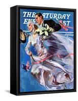 "Wedding Day," Saturday Evening Post Cover, June 24, 1939-John LaGatta-Framed Stretched Canvas