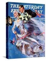 "Wedding Day," Saturday Evening Post Cover, June 24, 1939-John LaGatta-Stretched Canvas