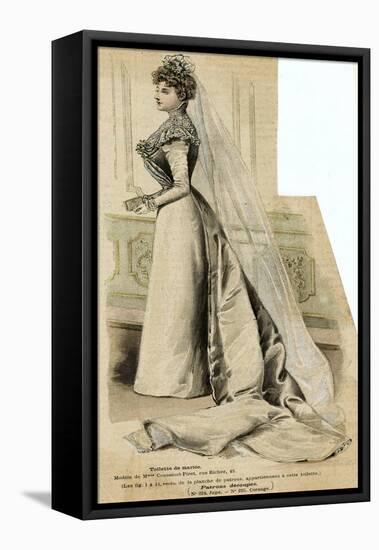 Wedding Dress 1899-null-Framed Stretched Canvas