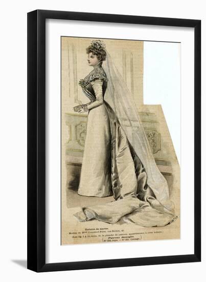 Wedding Dress 1899-null-Framed Art Print