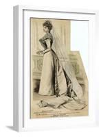 Wedding Dress 1899-null-Framed Art Print