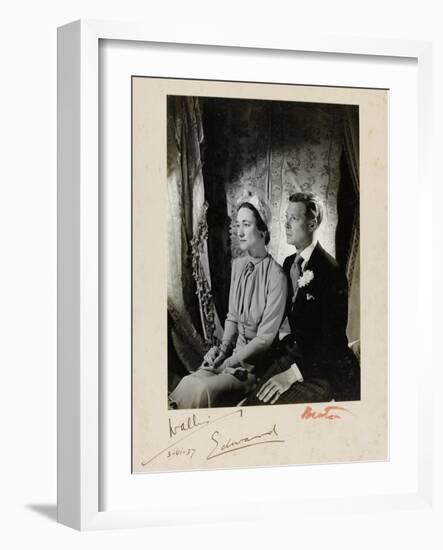 Wedding Duke and Duchess of Windsor-Cecil Beaton-Framed Giclee Print