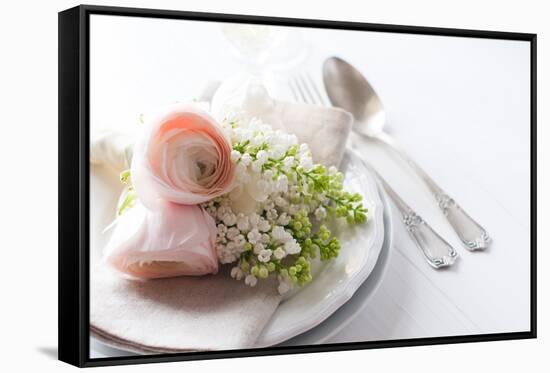 Wedding Elegant Dining Table Setting-manera-Framed Stretched Canvas