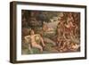 Wedding Feast of Cupid and Psyche, Detail-Giulio Romano-Framed Giclee Print