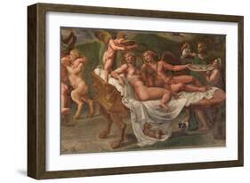 Wedding Feast of Cupid and Psyche, Detail-Giulio Romano-Framed Giclee Print