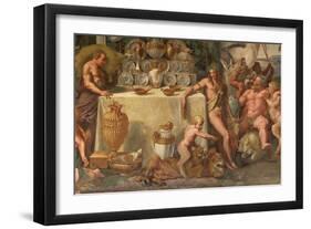 Wedding Feast of Cupid and Psyche, Detail-Giulio Romano-Framed Giclee Print