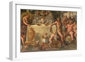 Wedding Feast of Cupid and Psyche, Detail-Giulio Romano-Framed Giclee Print