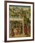 Wedding Feast of Saint Elizabeth of Hungary and Louis of Thuringia in the Wartburg-Master of the St Elizabeth Panels-Framed Art Print