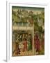 Wedding Feast of Saint Elizabeth of Hungary and Louis of Thuringia in the Wartburg-Master of the St Elizabeth Panels-Framed Art Print