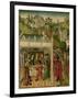 Wedding Feast of Saint Elizabeth of Hungary and Louis of Thuringia in the Wartburg-Master of the St Elizabeth Panels-Framed Art Print