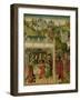 Wedding Feast of Saint Elizabeth of Hungary and Louis of Thuringia in the Wartburg-Master of the St Elizabeth Panels-Framed Art Print