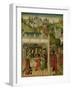 Wedding Feast of Saint Elizabeth of Hungary and Louis of Thuringia in the Wartburg-Master of the St Elizabeth Panels-Framed Art Print