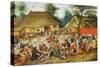 Wedding Feast-Pieter Brueghel the Younger-Stretched Canvas