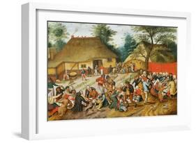 Wedding Feast-Pieter Brueghel the Younger-Framed Giclee Print