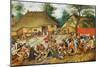 Wedding Feast-Pieter Brueghel the Younger-Mounted Giclee Print