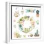 Wedding Graphic Set with Succulents, Wreath and Glass Terrariums-Alisa Foytik-Framed Art Print