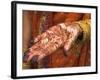 Wedding Guest Showing Henna Marking on Her Hand, Dubai, United Arab Emirates-Jane Sweeney-Framed Photographic Print