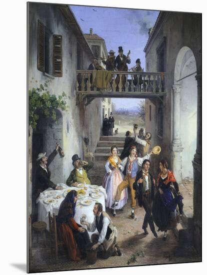 Wedding in Brianza, 1873-Angelo Inganni-Mounted Giclee Print