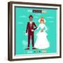 Wedding Invitation Card Template in Retro Style-incomible-Framed Premium Giclee Print