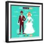 Wedding Invitation Card Template in Retro Style-incomible-Framed Art Print