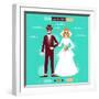 Wedding Invitation Card Template in Retro Style-incomible-Framed Art Print