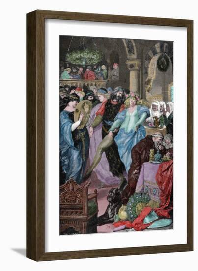 Wedding Lohgengrin and Elsa, Daughter of the Duke of Brabant., 1882-Adolf Closs-Framed Giclee Print