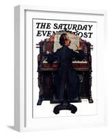 "Wedding March" Saturday Evening Post Cover, June 23,1928-Norman Rockwell-Framed Giclee Print