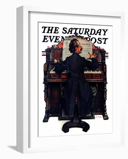 "Wedding March" Saturday Evening Post Cover, June 23,1928-Norman Rockwell-Framed Giclee Print