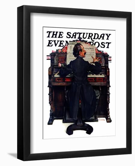 "Wedding March" Saturday Evening Post Cover, June 23,1928-Norman Rockwell-Framed Premium Giclee Print