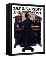 "Wedding March" Saturday Evening Post Cover, June 23,1928-Norman Rockwell-Framed Stretched Canvas
