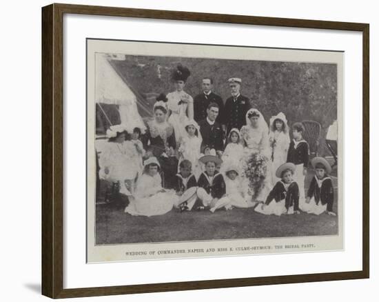 Wedding of Commander Napier and Miss E Culme-Seymour, the Bridal Party-null-Framed Giclee Print