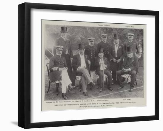 Wedding of Commander Napier and Miss E Culme-Seymour, the Principal Guests-null-Framed Giclee Print