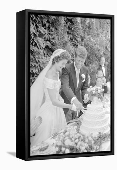 Wedding of Jackie Bouvier and Senator John F. Kennedy at Newport, Rhode Island, 1953-Toni Frissell-Framed Stretched Canvas