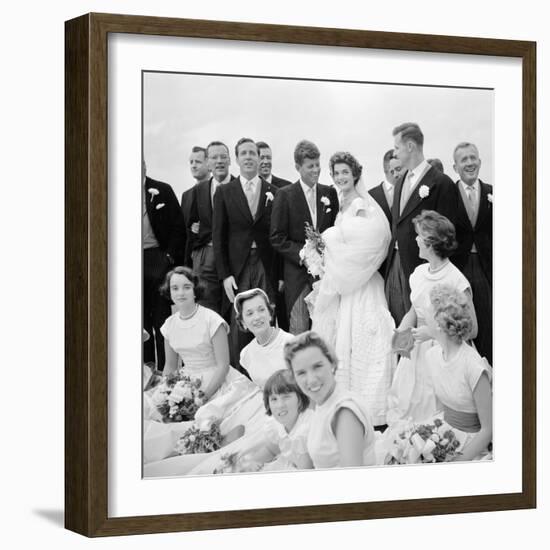 Wedding of Jackie Bouvier and Senator John F. Kennedy at Newport, Rhode Island, 1953-Toni Frissell-Framed Photographic Print
